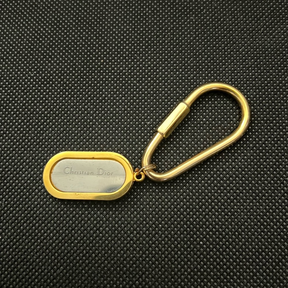 Authentic Preloved Christian Dior Gold Tone Key Ring … Gem